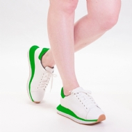 Tênis Sonya Pelica Branco Multi Verde Neon