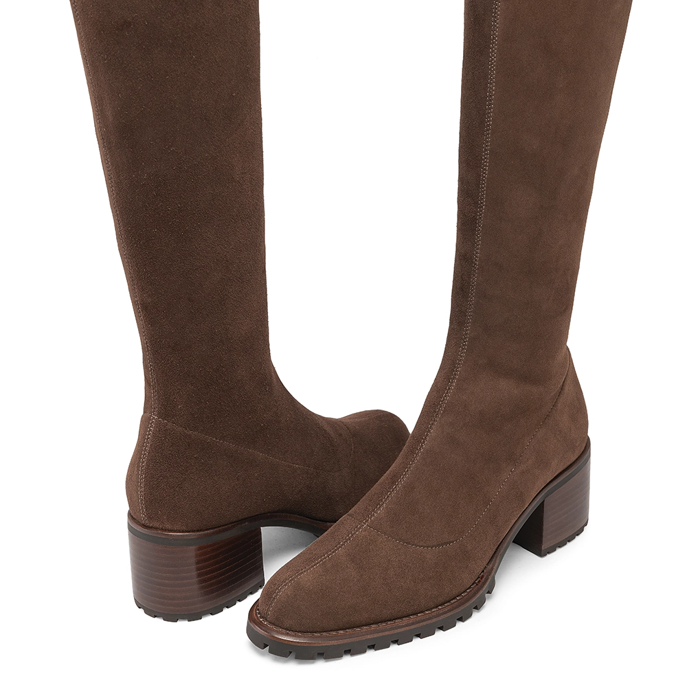 Bota Bottom Camurça  Stretch Marrom